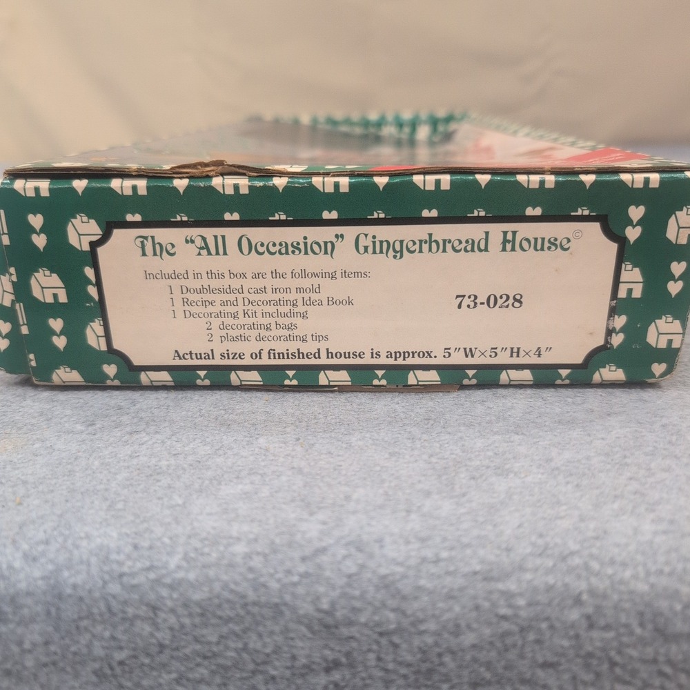 John Wright Fun & Easy All Occasion Gingerbread House Cast Iron Mold Kit 73-028 - Picture 4 of 8
